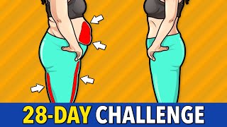 Take on the 28Day Challenge Legs Belly and Hips Transformation at Home [upl. by Aronid]