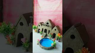 Beautiful mud house making with natural clay  crafthouseshortsvideo [upl. by Anahc390]