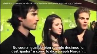 The Vampire Diaries  Nina Ian y Paul Entrevista en la CW sobre la Temporada 3  SUB ESPAÑOL [upl. by Neerbas]