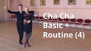 Cha Cha Basic  Routine 4  Open Hip Twist Spiral Alemana Open Basic [upl. by Stallworth872]