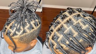 How To Cornrow Your Own Hair Beginners Friendly  Short Natural Hair Tutorial [upl. by Eziechiele]