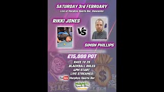 Rikki Jones v Simon Phillips  £20000 Pot  Blackball Rules [upl. by Treharne]