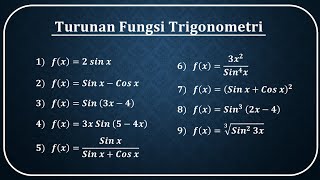 LENGKAP Kumpulan soalsoal ujian turunan fungsi trigonometri [upl. by Yrahcaz462]