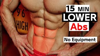 15 MIN LOWER Abs Workout  No Equipment  Maniac muscle [upl. by Abagail]