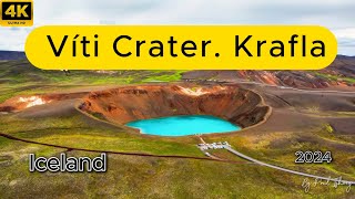 4K drone footage of Víti Crater Krafla Iceland [upl. by Gonnella]