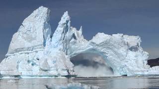 iceberg crashing in Diskobay Greenland [upl. by Yardna657]