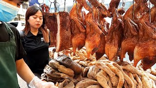 Best selling everyday BBQ Pork Braised Pork amp Roast Duck  Cambodian Street Food [upl. by Smitty]