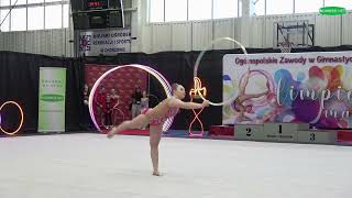 Sonia Golus STUDIO GWIAZD Radzionków Przybór Gimnastyka Artystyczna Rhythmic Gymnastics Hoop 2024 [upl. by Maidel719]