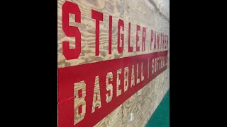 Stigler Printing  Vinyl Stencil  Stigler Public Schools Hitting Cage [upl. by Hebe972]