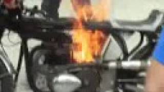 CLASIC NORTON MOTORCYCLE ON FIRE in GP EEXT [upl. by Kcirdes]