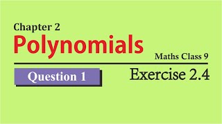 NCERT Solutions for Class 9 Maths Chapter 2 Exercise 24 Question 1 [upl. by Neeloj]