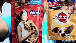 Drools Chunks Gravy VS Pedigree Chunks GravyHonest Dog feed review [upl. by Otrevire]