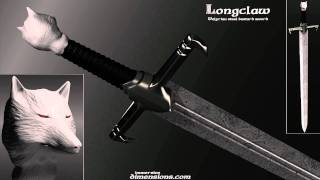 Longclaw Valyrian steel bastard sword 3d model [upl. by Yremogtnom]