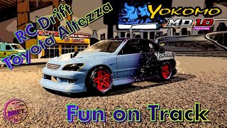 Toyota Altezza on the Drift Track  Yokomo MD10 [upl. by Henricks]