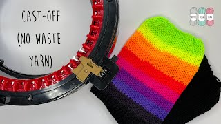 How To Cast Off Without Waste Yarn Works for Addi amp Sentro  Circular Knitting Machine Tutorial [upl. by Grunenwald]