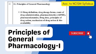 Principles of Geneal Pharmacology  Pharmacology drug Pharmacokinetics Pharmacodynamics  NCISM [upl. by Iridis494]