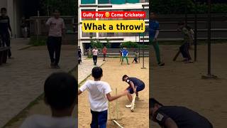 Gully Boy 👦 Come Cricketer What a Throw cricket tapball viratkohli sports [upl. by Annaohj385]