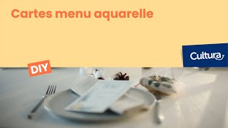 DIY créatif  Cartes menu aquarelle [upl. by Aninep]