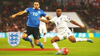 Sterling doubles the lead  England 20 Estonia  Goals amp Highlights [upl. by Collar]