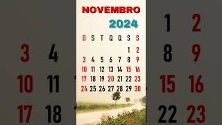 CALENDÁRIO DE NOVEMBRO DE 2024 shorts [upl. by Leugar942]