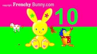 Nombres de 1 a 10  Apprendre à compter Facile Frenchy Bunny [upl. by Mutua]