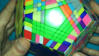 Yuxin Petaminx 9x9 Dodecahedro Cube  Solving a part of the inside of the green face [upl. by Donella]