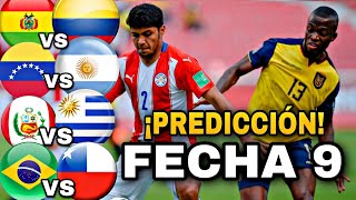 PREDICCIÓN ELIMINATORIAS MUNDIAL 2026💥FECHA 9 [upl. by Weinstein259]