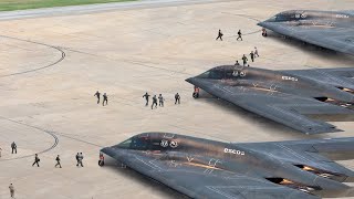 US Pilots Rush for Their Massive Stealth Bombers and Takeoff at Full Throttle [upl. by Mike]