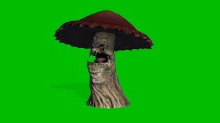 angry big brown mushroom appears and dies on green screen 2 [upl. by Katherine]