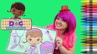 Coloring Doc McStuffins GIANT Coloring Book Page Crayola Crayons  KiMMi THE CLOWN [upl. by Suillenroc548]