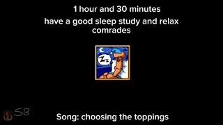 Choosing The Toppings  Sleep Study Relax  Pizza Tower  1h 30m  Black Screen [upl. by Adnaloj]