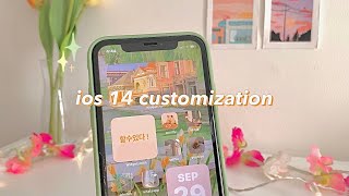 aesthetic ios 14 tutorial ✨  customizing my iphone xr  widgets amp shortcuts  easy howto [upl. by Ahsurej487]