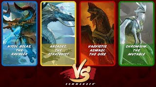 Commander VS S12E1 Nicol Bolas vs Arcades vs Vaevictis Asmadi vs Chromium EDH [upl. by Ijnek]