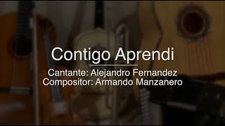 Contigo Aprendi  Puro Mariachi Karaoke  Alejandro Fernandez [upl. by Anaujnas]