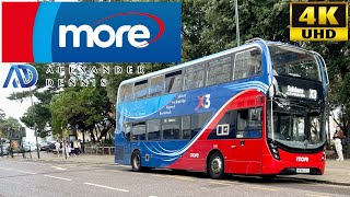 Morebus X3 Salisbury to Bournemouth via Downton Fordingbridge amp Ringwood ADL Dennis Enviro400MMC [upl. by Bunce]