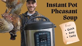 Wild Pheasant Soup Recipe for Instant Pot [upl. by Eilegna]