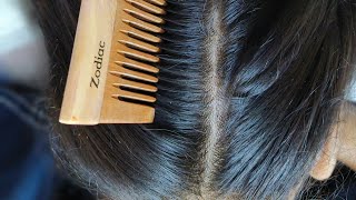 ASMR Head Scratching ASMR scalp ScratchingLong hair wooden comb 🪮 Head massageNo talking [upl. by Allenrac]