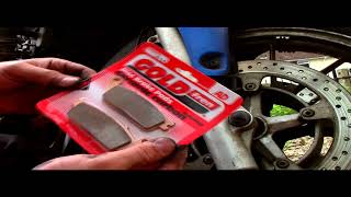 HD Triumph tiger 955i brake pad change [upl. by Nani]