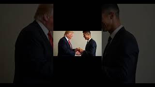 Kickoff with trump and Ronaldo CR7💞✨❤️ motivation inspirationalquotes youtubeshorts [upl. by Ahsilat]