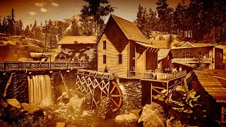 Meditation by the Water A Serene Mill in the American West 1907 Sepia tone [upl. by Hallee480]