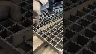 Building a Square Grid Wire Fence Satisfying Steel Fence Installation shorts welding [upl. by Neelie]