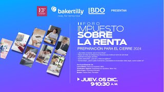 II Foro de Impuestos sobre la renta Preparación para el cierre fiscal [upl. by Nagorb831]