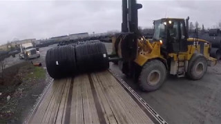 Loading Slinkies on a Flatbed BTrain [upl. by Vareck]