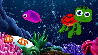 Lullaby Calming Undersea Animation Aquarium  Soothing fishes 🐟 Baby Sleep Music [upl. by Narton]