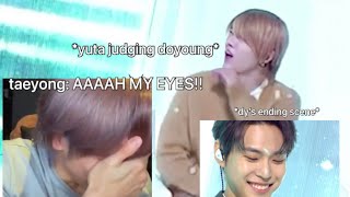 nct u from home unit and taeyong reacting to doyoung’s ending scene on inkigayo live [upl. by Arick]