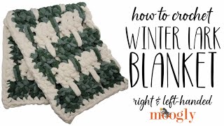 How to Crochet Winter Lark Blanket RIght Handed [upl. by Sim473]