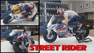 STREET RIDER VERSION OF 18 RC MOTORCYCLE NSR500 WITH 3D PRINTED NEW COWLEP146 [upl. by Ivatts]