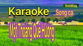 Karaoke MỘT THOÁNG QUÊ HƯƠNG  Song ca  ​⁠karaokelanpro3511 [upl. by Eimmelc]