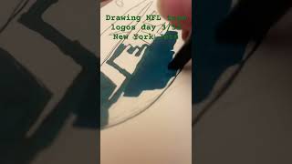 Drawing Nfl logos day 332 New York Jets nfl newyorkjets drawing [upl. by Sherman662]