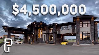 Inside a 4500000 Mega MANSION in Calgary Canada  Propertygrams house Tour [upl. by Iroc]